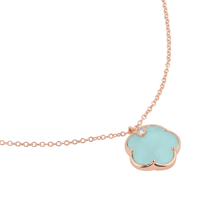 Pasquale Bruni Ton Joli Necklace in 18ct Rose Gold with Sea Moon gem and Diamonds