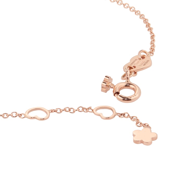 Pasquale Bruni 18k Rose Gold Ton Joli 0.04cttw Diamond and Sea Moon Gem Necklace 42.5cm