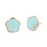 Pasquale Bruni Petit Joli Earrings in 18ct Rose Gold with Sea Moon gem and Diamonds