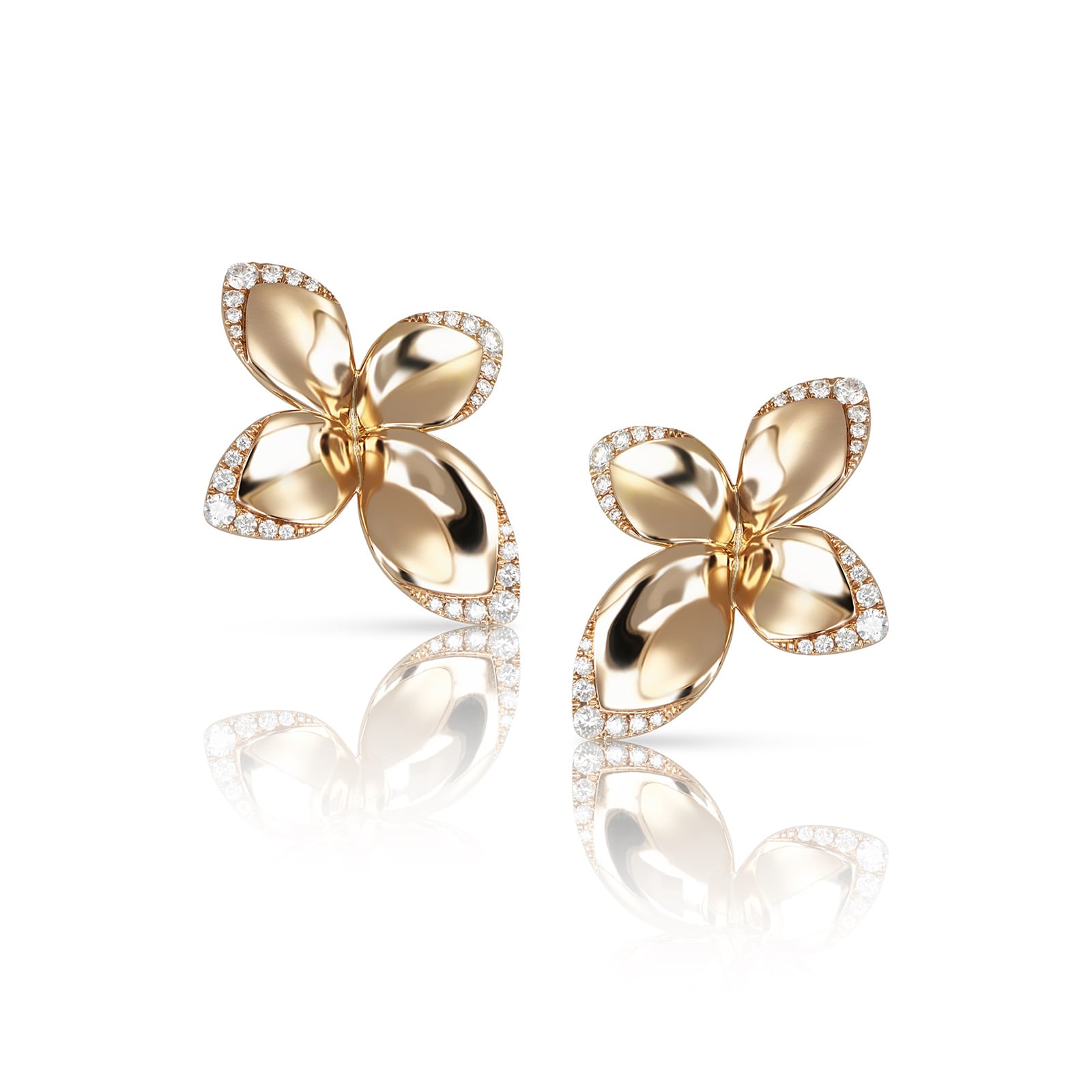 Gold Swirl Studs – Vrij Rani Jewels