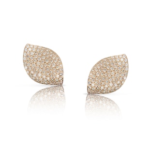 Pasquale Bruni Aleluia Earrings In 18ct Rose Gold With White and Champagne Diamonds