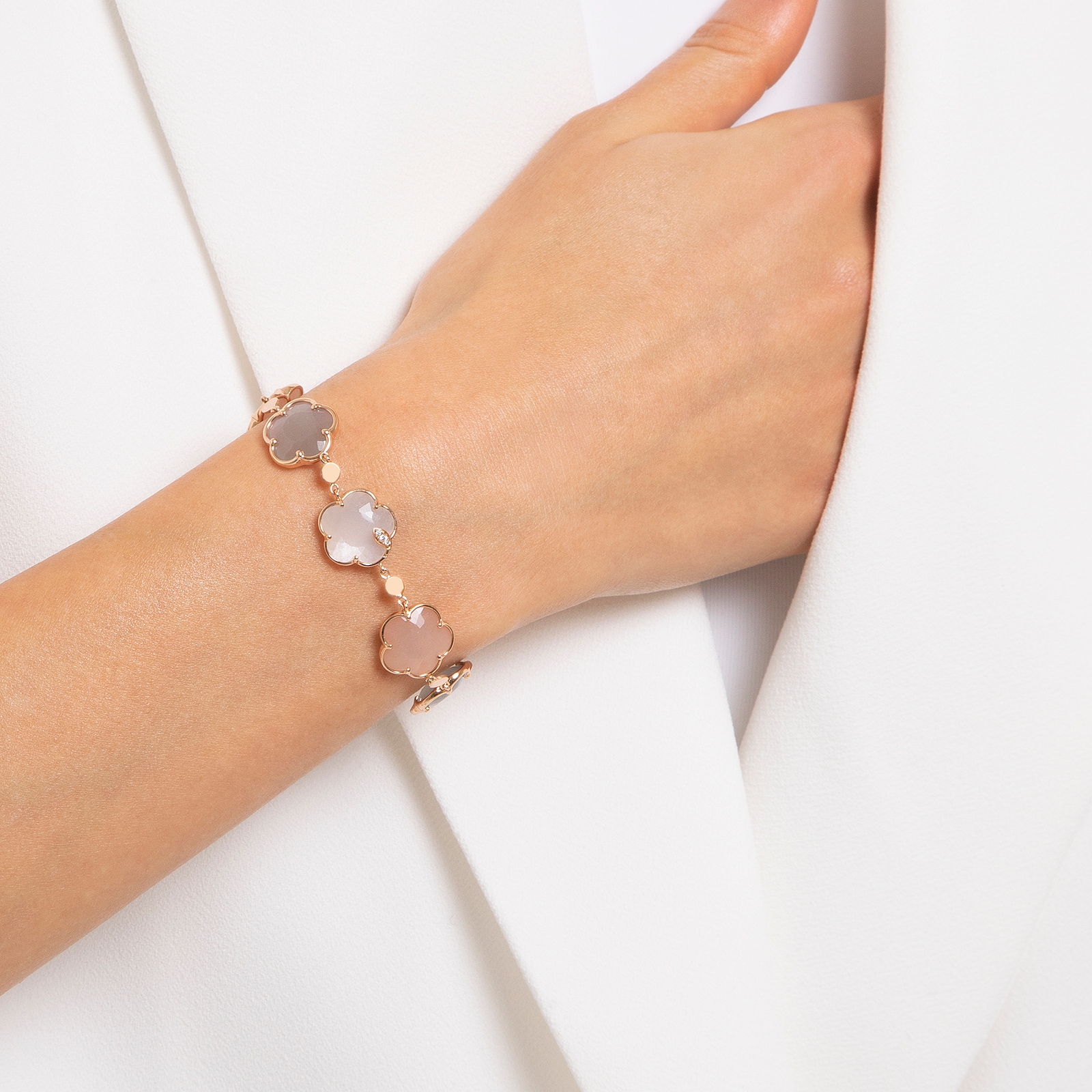 Pasquale Bruni Bouquet Lunaire Bracelet in 18ct Rose Gold with Moonstone and Diamonds Pasquale Bruni Bouquet Lunaire Bracelet in 18ct Rose Gold with Moonstone and Diamonds