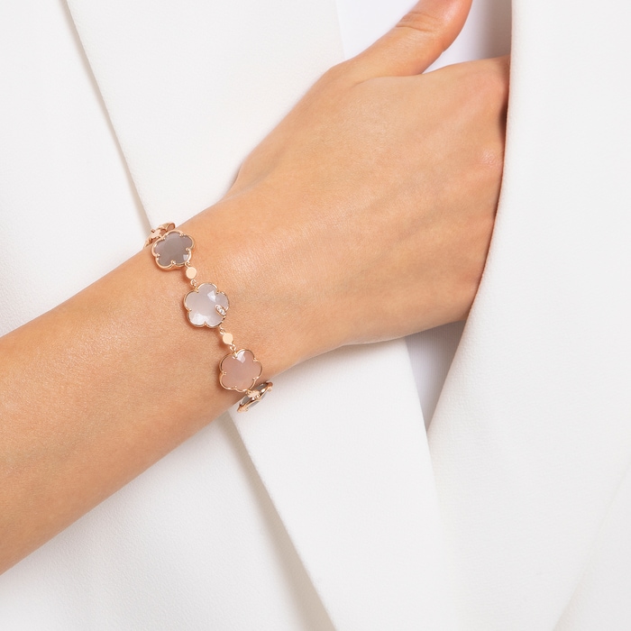 Pasquale Bruni Bouquet Lunaire Bracelet in 18ct Rose Gold with Moonstone and Diamonds