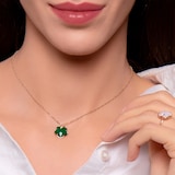 Pasquale Bruni Petit Joli Necklace in 18ct Rose Gold with Green Agate and Diamonds