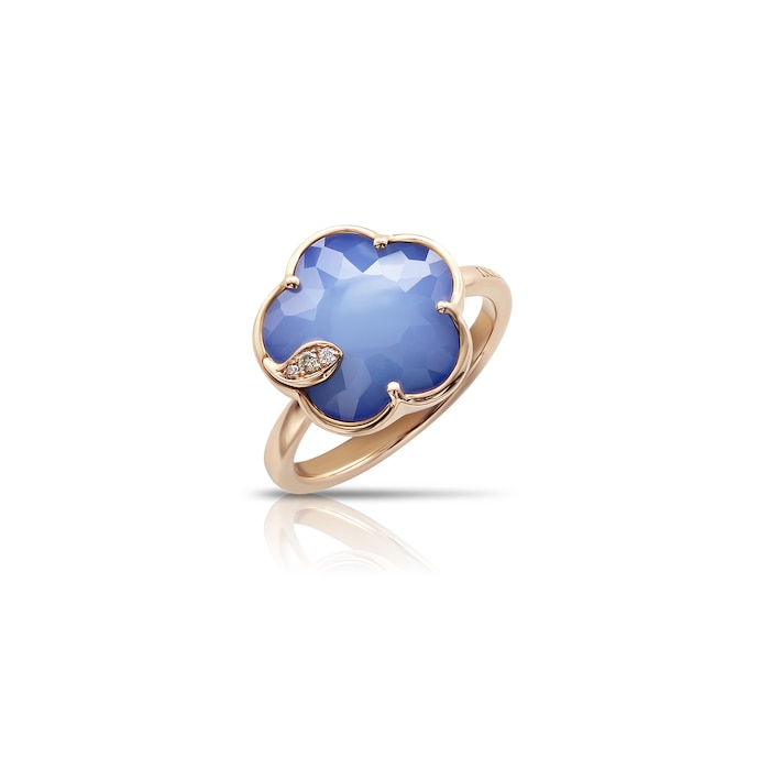 Pasquale Bruni Petit Joli Ring in 18ct Rose Gold with Blue Moon and Diamonds