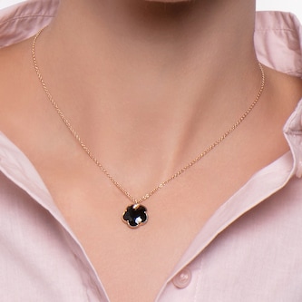 Pasquale Bruni Petit Joli Necklace in 18ct Rose Gold with Onyx and Diamonds Pasquale Bruni Petit Joli Necklace in 18ct Rose Gold with Onyx and Diamonds