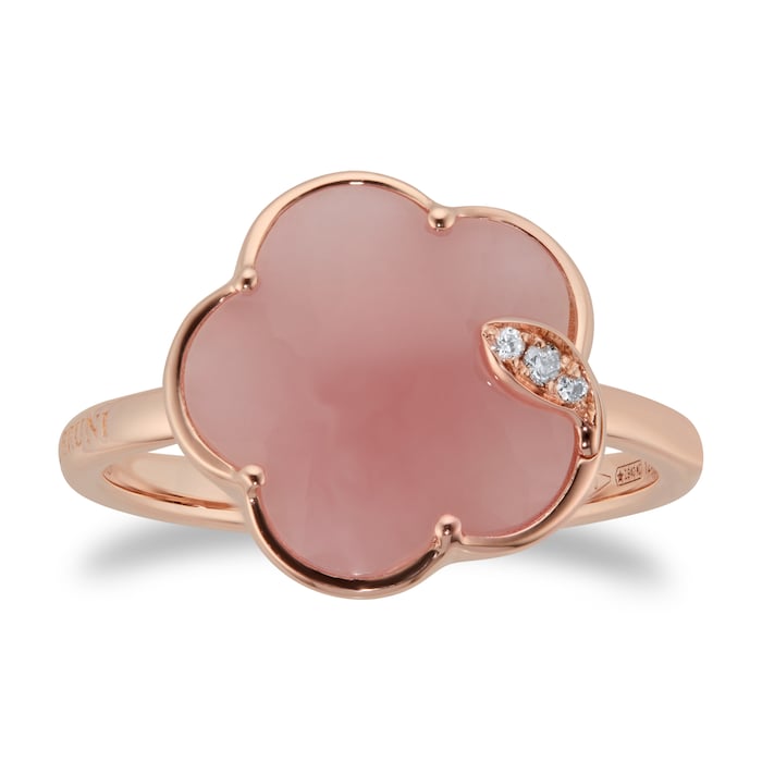 Pasquale Bruni Petit Joli Ring in 18ct Rose Gold with Pink Chalcedony and Diamonds