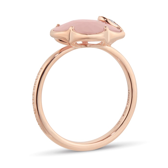 Pasquale Bruni Petit Joli Ring in 18ct Rose Gold with Pink Chalcedony and Diamonds