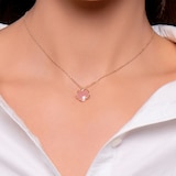 Pasquale Bruni Petit Joli Necklace in 18ct Rose Gold with Pink Chalcedony and Diamonds