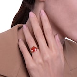 Pasquale Bruni Petit Joli Ring in 18ct Rose Gold with Carnelian and Diamonds