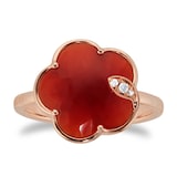 Pasquale Bruni Petit Joli Ring in 18ct Rose Gold with Carnelian and Diamonds