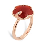 Pasquale Bruni Petit Joli Ring in 18ct Rose Gold with Carnelian and Diamonds