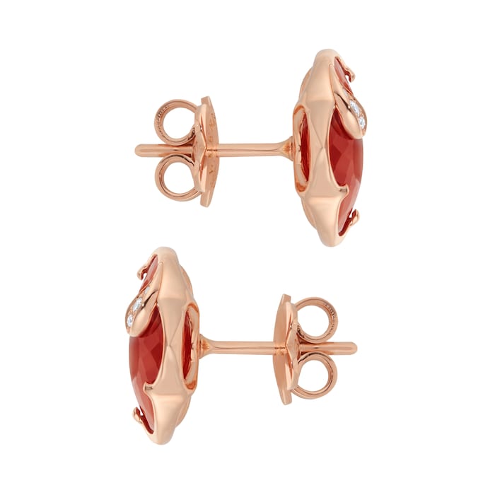 Pasquale Bruni Petit Joli Earrings in 18ct Rose Gold with Carnelian and Diamonds