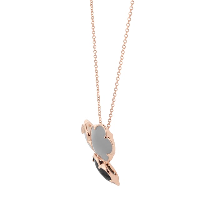 Pasquale Bruni Bouquet Lunaire Necklace in 18ct Rose Gold with Multistones and White Diamonds