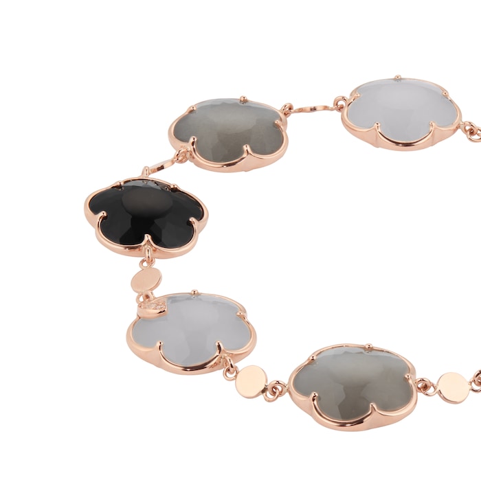 Pasquale Bruni Bouquet Lunaire Bracelet in 18ct Rose Gold with Multistones and White Diamonds