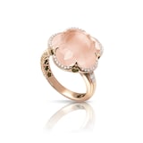 Pasquale Bruni Bon Ton Ring in 18ct Rose Gold with Rose Quartz and Diamonds