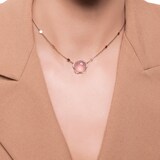 Pasquale Bruni Bon Ton Necklace in 18ct Rose Gold with Rose Quartz and Diamonds