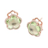Pasquale Bruni Bon Ton Dolce Vita Stud Earrings in 18ct Rose Gold with Prasiolite and Diamonds