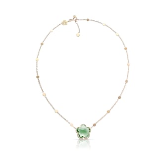 Pasquale Bruni Bon Ton Dolce Vita Necklace in 18ct Rose Gold with Prasiolite and Diamonds