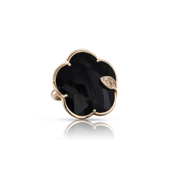 Pasquale Bruni Ton Joli Ring in 18ct Rose Gold with Onyx, White and Champagne Diamonds Pasquale Bruni Ton Joli Ring in 18ct Rose Gold with Onyx, White and Champagne Diamonds