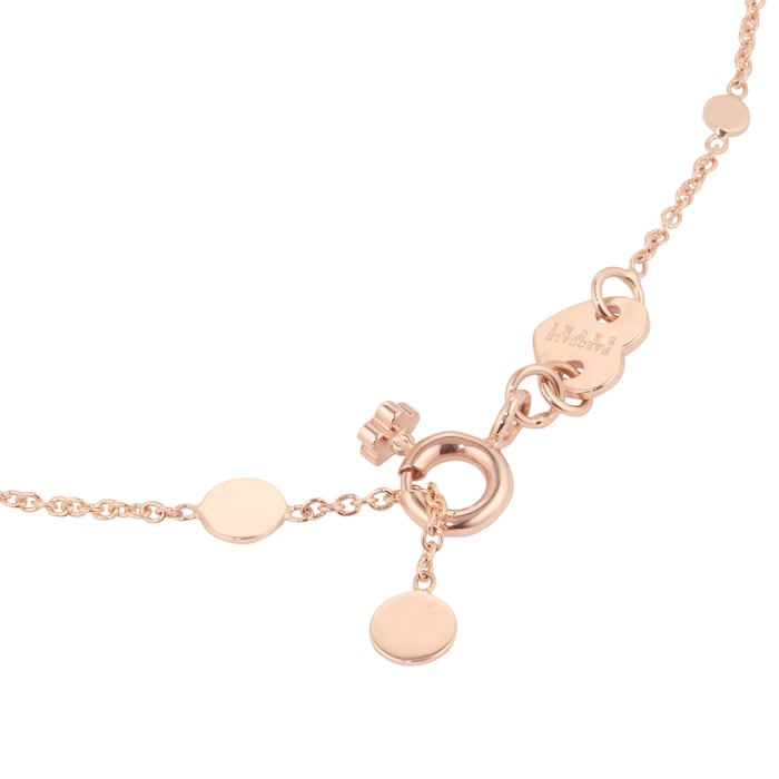 Pasquale Bruni Ton Joli Necklace in 18ct Rose Gold with Green Agate, White and Champagne Diamonds