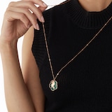 Pasquale Bruni Ton Joli Necklace in 18ct Rose Gold with Green Agate, White and Champagne Diamonds