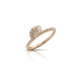 Pasquale Bruni Petit Garden Single Ring in 18ct Rose Gold with White and Champagne Diamonds
