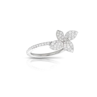 Pasquale Bruni Petit Garden Small Flower Ring in 18ct White Gold with Diamonds