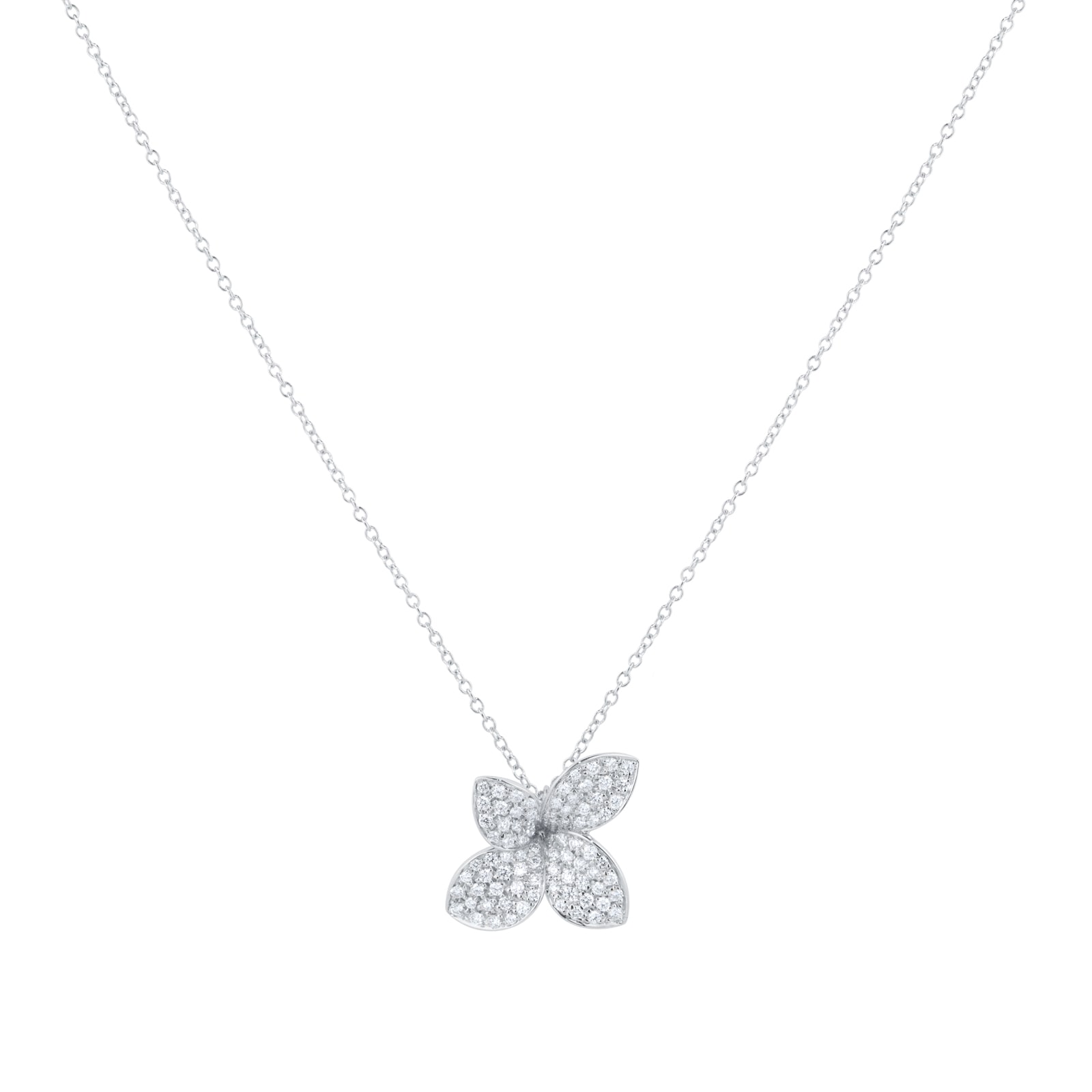 Pasquale Bruni Petit Garden Medium Flower Necklace in 18ct White Gold with Diamonds Pasquale Bruni Petit Garden Medium Flower Necklace in 18ct White Gold with Diamonds