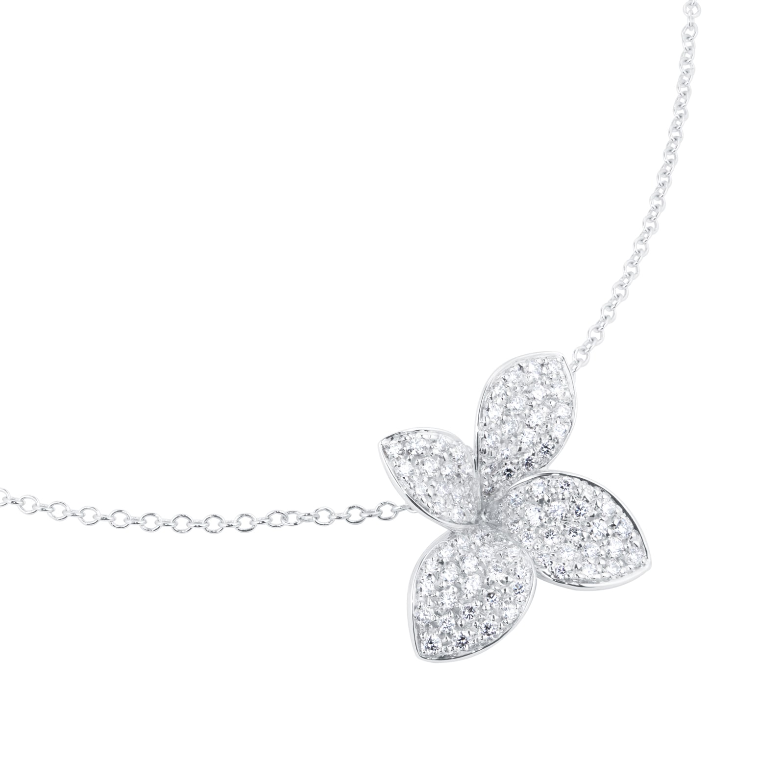 Pasquale Bruni Petit Garden Medium Flower Necklace in 18ct White Gold with Diamonds Pasquale Bruni Petit Garden Medium Flower Necklace in 18ct White Gold with Diamonds