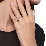 Pasquale Bruni Petit Garden Medium Flower Ring in 18ct Rose Gold with Diamonds