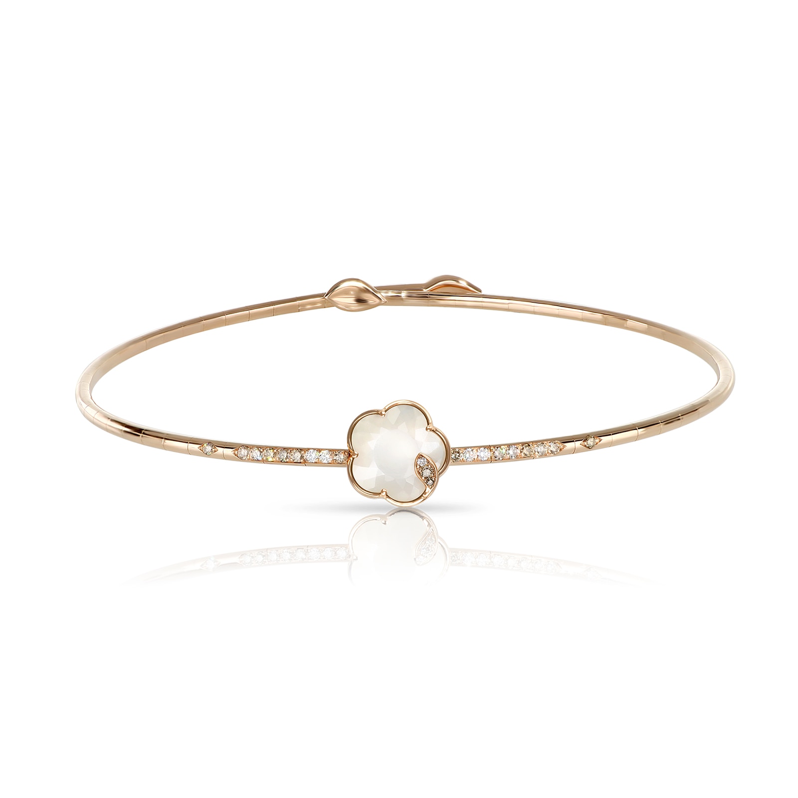 Pasquale Bruni 18K Rose Gold Petit Joli Diamond & Pearl Choker Necklace Pasquale Bruni 18K Rose Gold Petit Joli Diamond & Pearl Choker Necklace