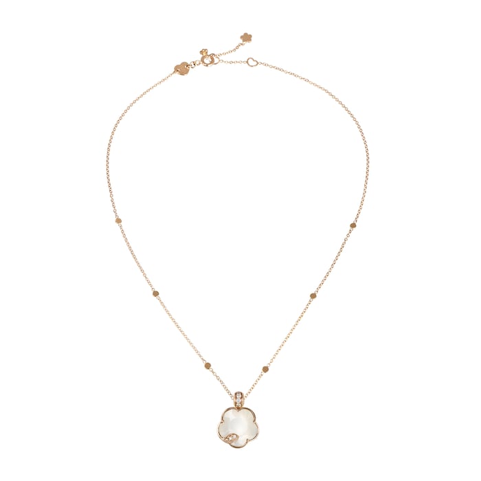 Pasquale Bruni Petit Joli Necklace in 18ct Rose Gold with Pearl of the Moon gem and Diamonds