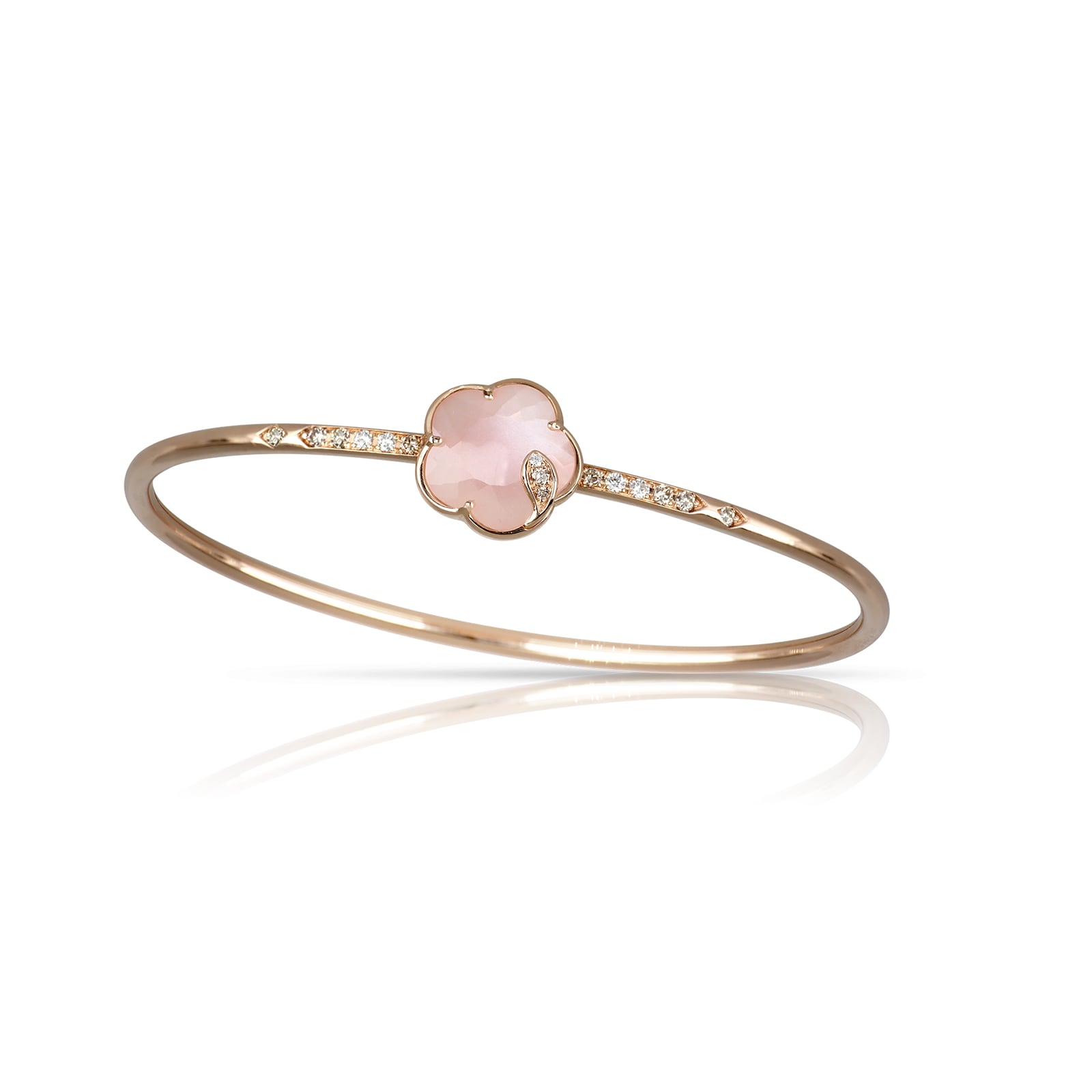 Pasquale Bruni Petit Joli Bracelet in 18ct Rose Gold with Lunar Rose gem and Diamonds