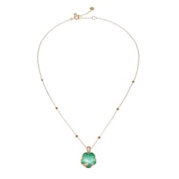 12920728 - Petit Joli Necklace in 18ct Rose Gold with Lunar Garden gem and Diamonds