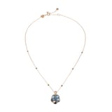 Pasquale Bruni Petit Joli Necklace in 18ct Rose Gold with Lunar Night Blue gem and Diamonds