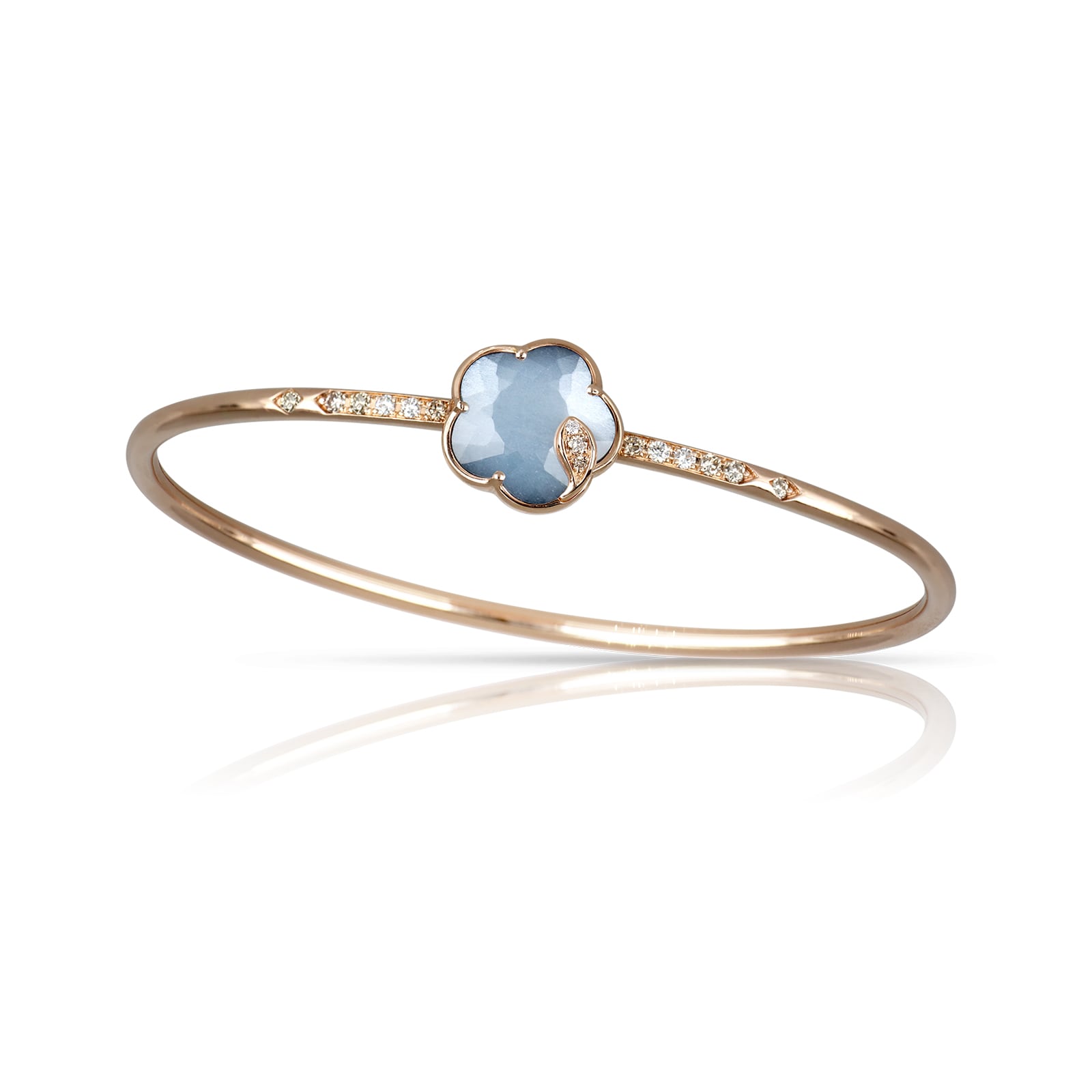 Petit Joli Bracelet in 18ct Rose Gold Bracelet with Lunar night Blue gem and Diamonds