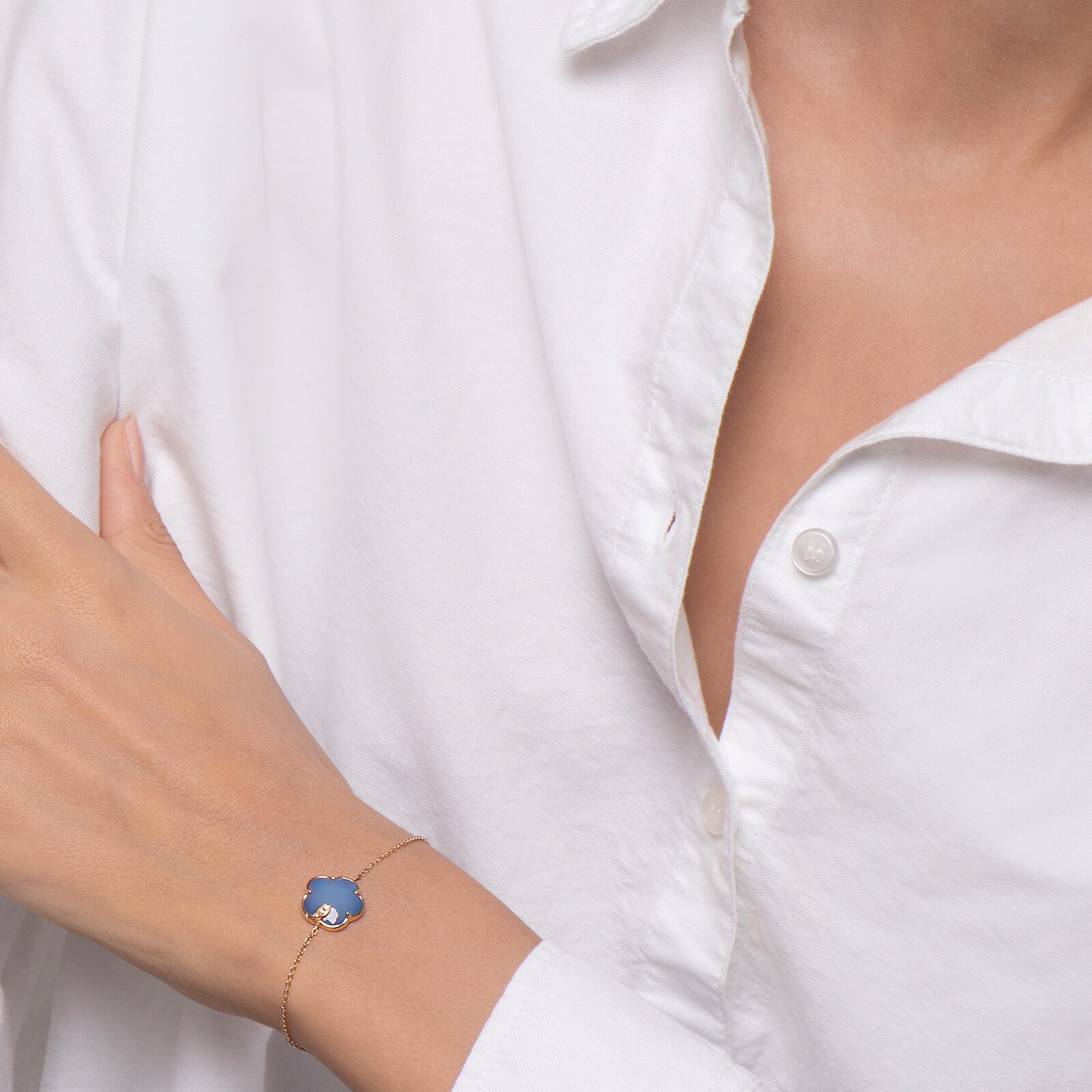 Pasquale Bruni 18K Rose Gold Petit Joli Diamond & Blue Lapis Bracelet