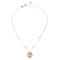 12920748 - Petit Joli Necklace in 18ct Rose Gold with Carnelian and Diamonds