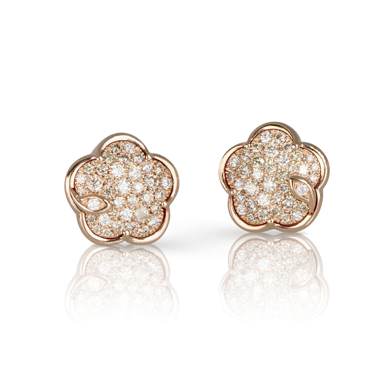 Pasquale Bruni Petit Joli Earrings in 18ct Rose Gold with Carnelian and Diamonds Pasquale Bruni Petit Joli Earrings in 18ct Rose Gold with Carnelian and Diamonds