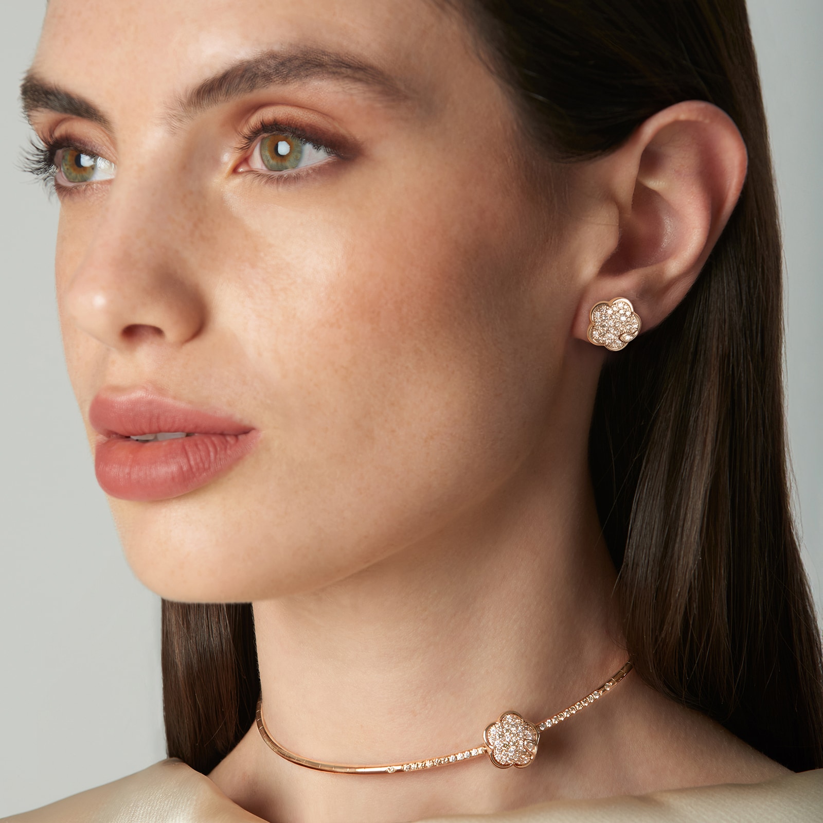 Pasquale Bruni Petit Joli Earrings in 18ct Rose Gold with Carnelian and Diamonds Pasquale Bruni Petit Joli Earrings in 18ct Rose Gold with Carnelian and Diamonds