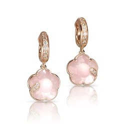 12920753 - Petit Joli Earrings in 18ct Rose Gold with Lunar Rose gem and Diamonds