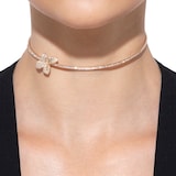 Pasquale Bruni Petit Garden Choker Necklace in 18ct Rose Gold with Diamonds