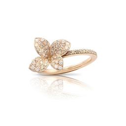 12920757 - Petit Garden Small Flower Ring in 18ct Rose Gold with Diamonds