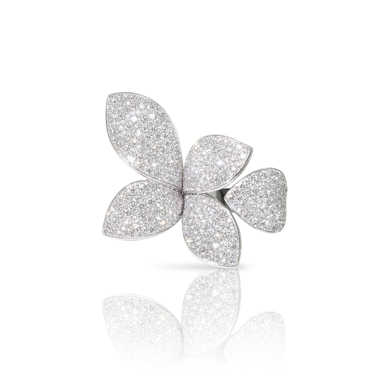 Pasquale Bruni Giardini Segreti Five Leaves Ring in 18ct White Gold with Diamonds Pasquale Bruni Giardini Segreti Five Leaves Ring in 18ct White Gold with Diamonds