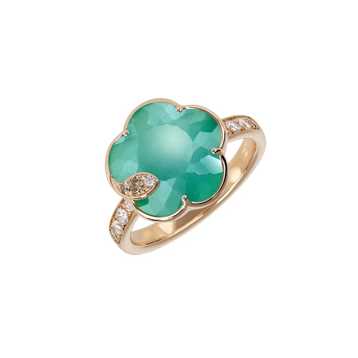 Pasquale Bruni Petit Joli Ring in 18ct Rose Gold with Lunar Garden gem and Diamonds