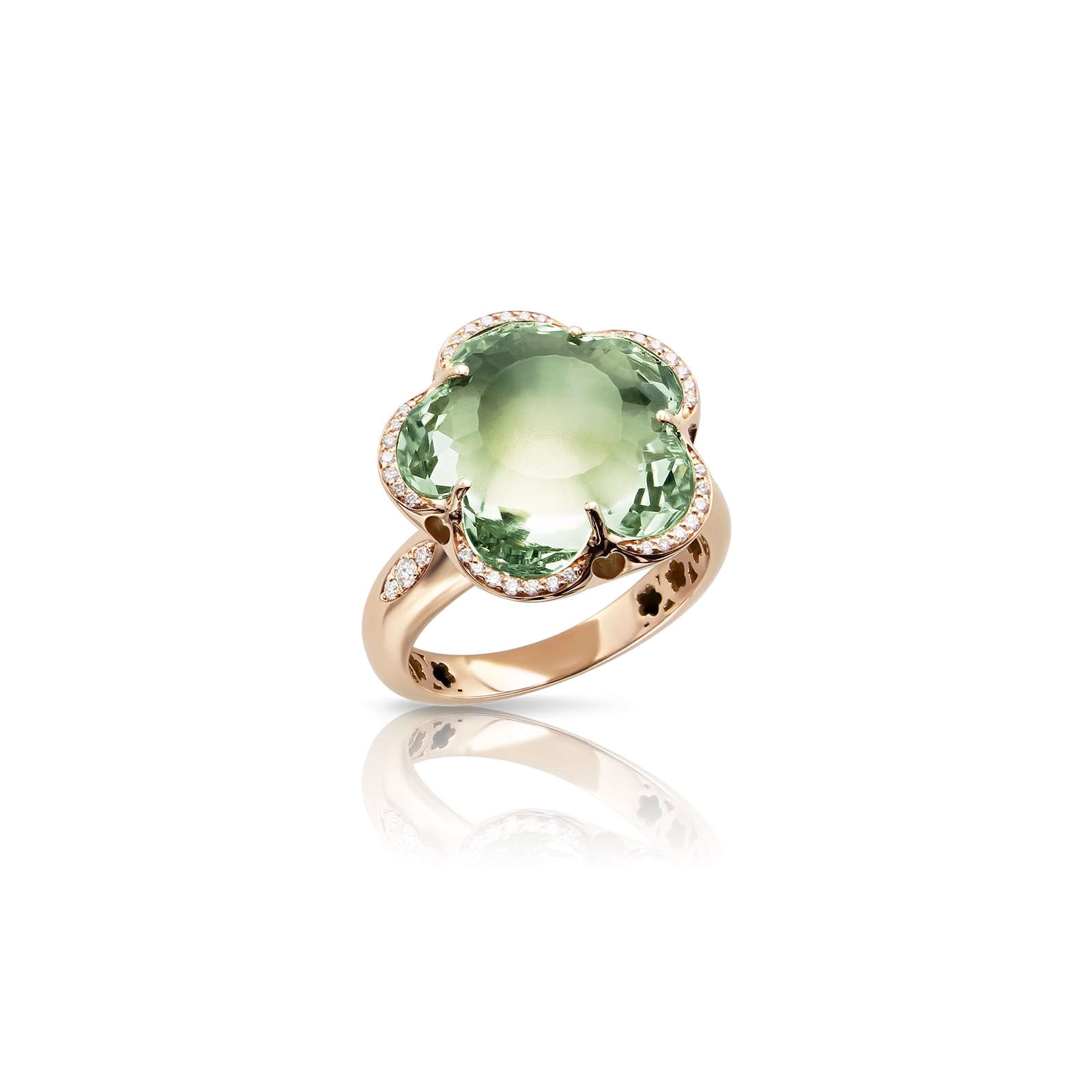 Pasquale Bruni 18K Rose Gold Bon Ton Diamond & Prasiolite Ring - Size 6.25 Pasquale Bruni 18K Rose Gold Bon Ton Diamond & Prasiolite Ring - Size 6.25