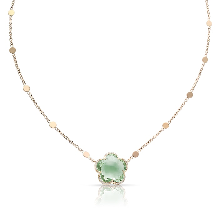 Pasquale Bruni 18K Rose Gold Bon Ton Diamond & Prasiolite Necklace