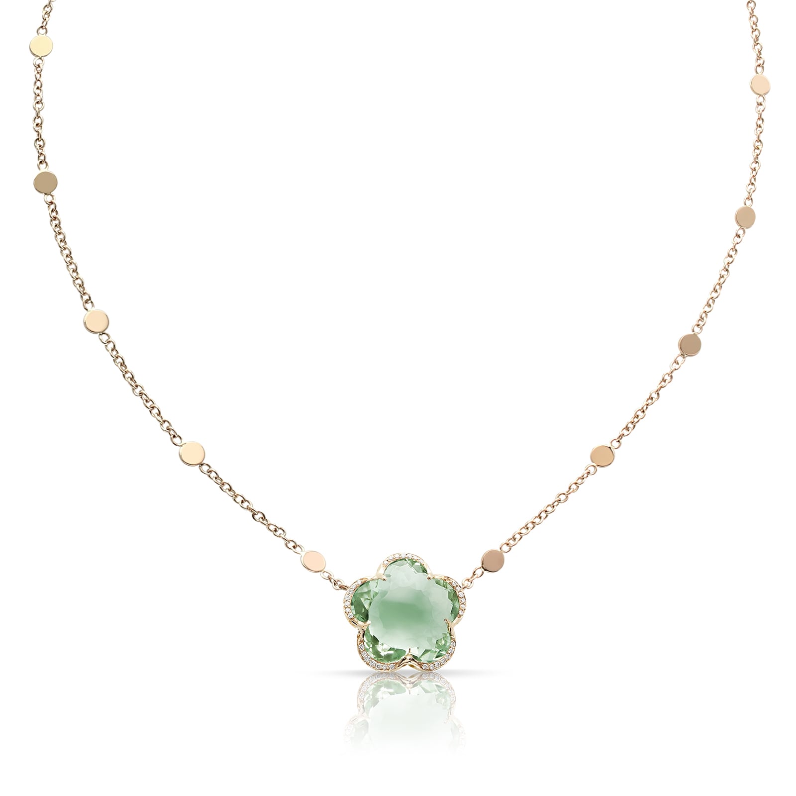 Pasquale Bruni 18K Rose Gold Bon Ton Diamond & Prasiolite Necklace
