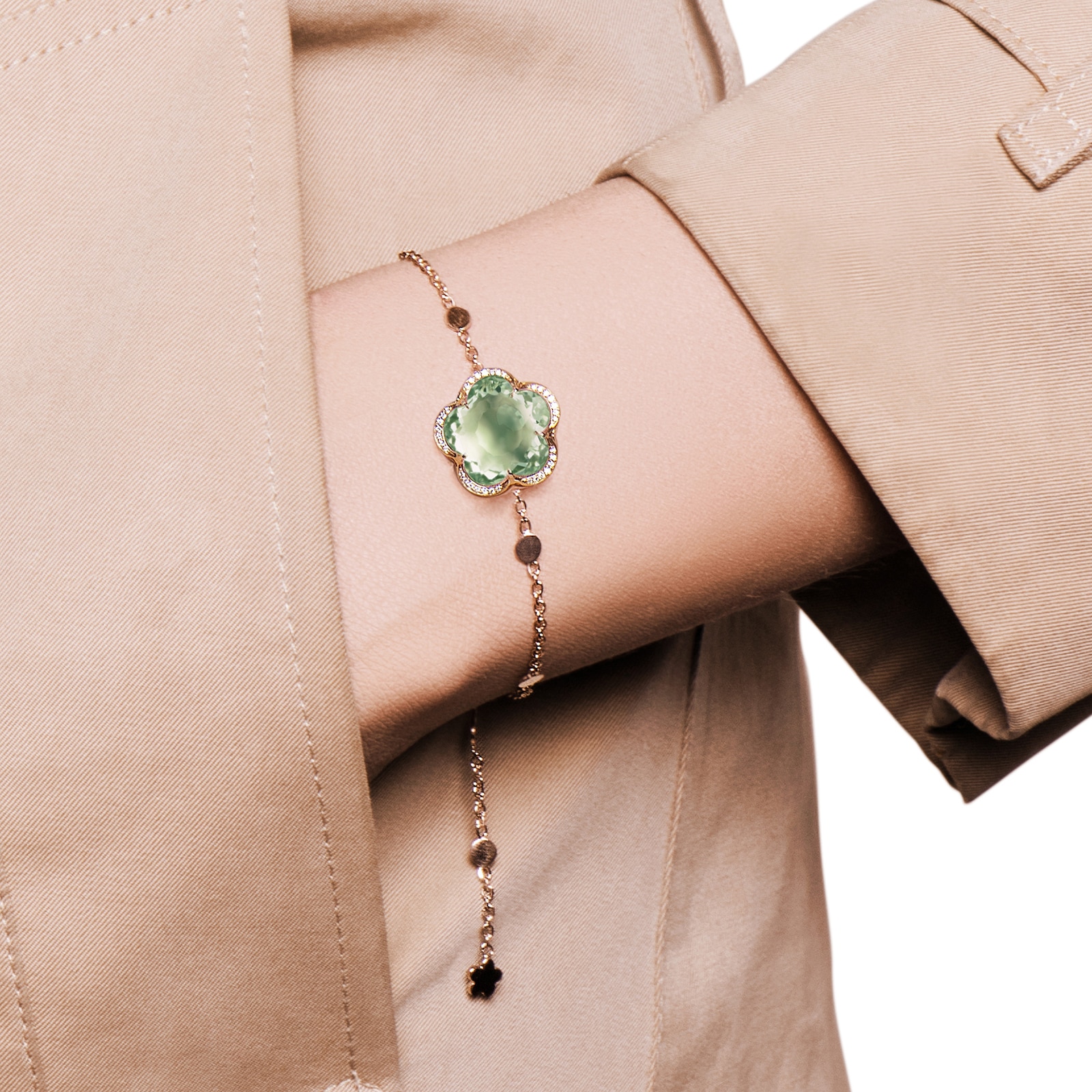 Pasquale Bruni 18K Rose Gold Bon Ton Diamond & Prasiolite Bracelet